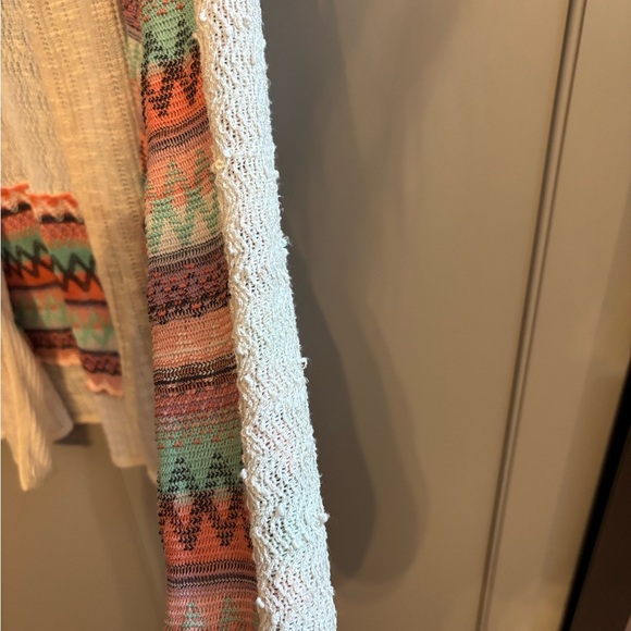 Miss Me Sweater Womens Large Open Front Southwestern with Sequins & Pockets - Picture 4 of 5